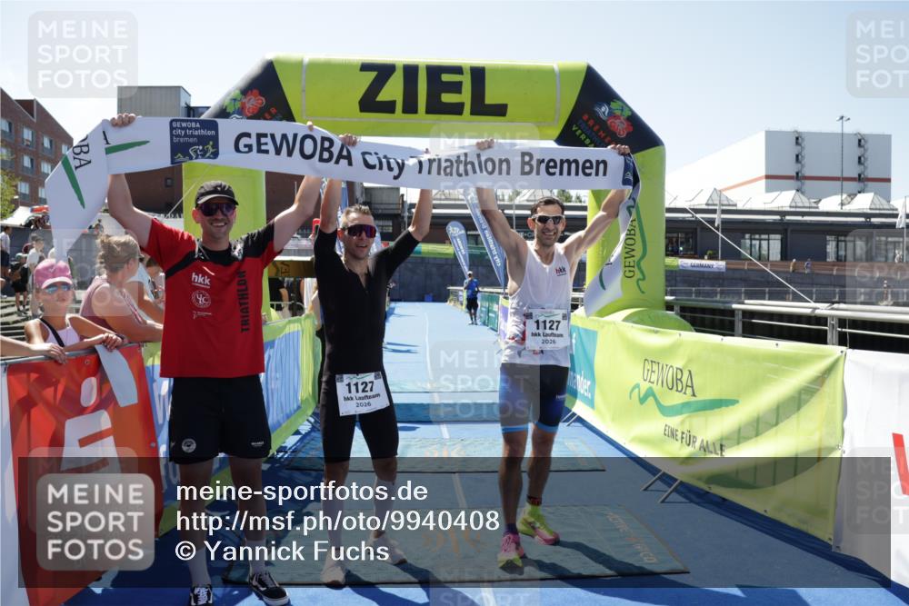 09.08.2026 - GEWOBA Citytriathlon Bremen Yannick Fuchs http://msf.ph/oto/9940408 09.08.2026 13:39:39 Ziel  meine-sportfotos.de