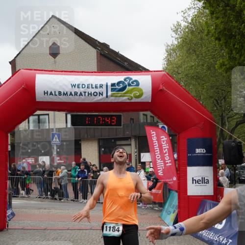 04.05.2025 - 8. Wedeler Halbmarathon Felixshl http://msf.ph/oto/7815210 04.05.2025 11:17:41 Ziel 1184, 1207 meine-sportfotos.de