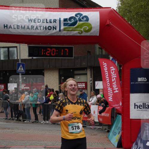 04.05.2025 - 8. Wedeler Halbmarathon Felixshl http://msf.ph/oto/7815582 04.05.2025 11:20:15 Ziel 578 meine-sportfotos.de