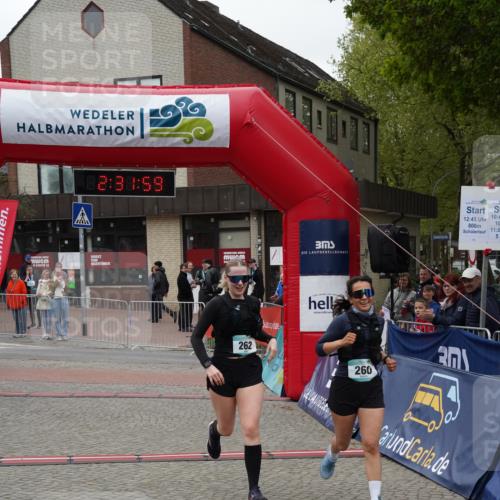 04.05.2025 - 8. Wedeler Halbmarathon Felixshl http://msf.ph/oto/7839023 04.05.2025 12:31:56 Ziel 260, 262 meine-sportfotos.de
