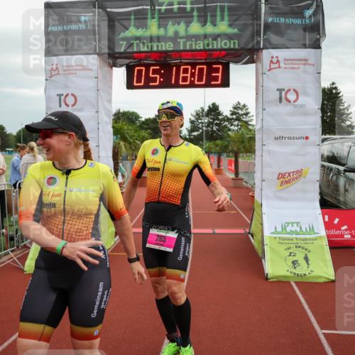 15.06.2025 - 7 Türme Triathlon Michael Strokosch http://msf.ph/oto/8015436 15.06.2025 15:18:03 Ziel 265 meine-sportfotos.de