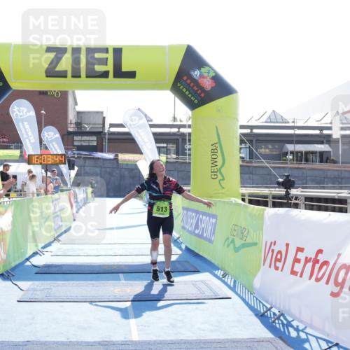10.08.2025 - GEWOBA Citytriathlon Bremen H.Heesch http://msf.ph/oto/8555959 10.08.2025 16:03:48 Ziel 513 meine-sportfotos.de