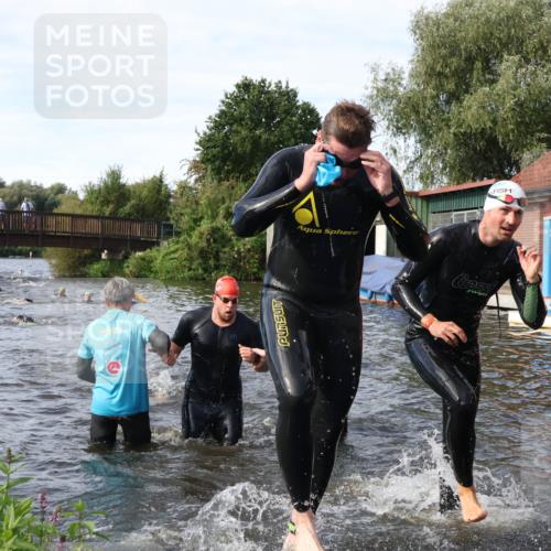 31.08.2025 - Elbe Triathlon Hamburg Luisa Fischer http://msf.ph/oto/8683670 31.08.2025 10:19:36 Schwimmen 1155, 1164, 1209 meine-sportfotos.de