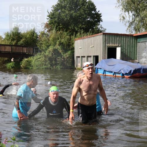 31.08.2025 - Elbe Triathlon Hamburg Luisa Fischer http://msf.ph/oto/8685200 31.08.2025 10:33:55 Schwimmen 1336, 1340, 1343 meine-sportfotos.de