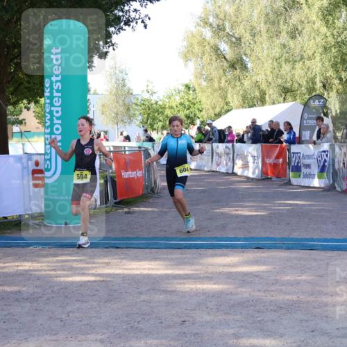 07.09.2025 - 19. Norderstedt Triathlon Zöllner http://msf.ph/oto/8770452 07.09.2025 09:45:56 Ziel 594, 595, 604 meine-sportfotos.de