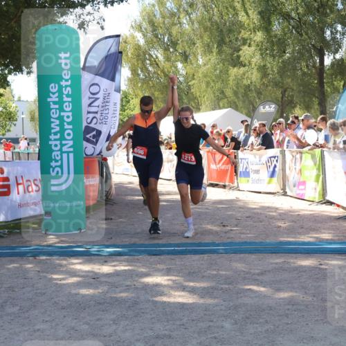 07.09.2025 - 19. Norderstedt Triathlon Zöllner http://msf.ph/oto/8782401 07.09.2025 13:00:17 Ziel 696, 1213, 1327 meine-sportfotos.de
