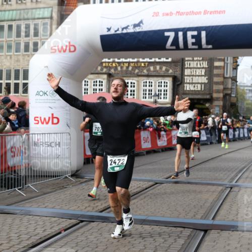 05.10.2025 - 20. swb-Marathon Bremen Yannick Fuchs http://msf.ph/oto/9286340 05.10.2025 13:04:11 Ziel 1652, 2472, 4215, 5786, 7070, 8013 meine-sportfotos.de