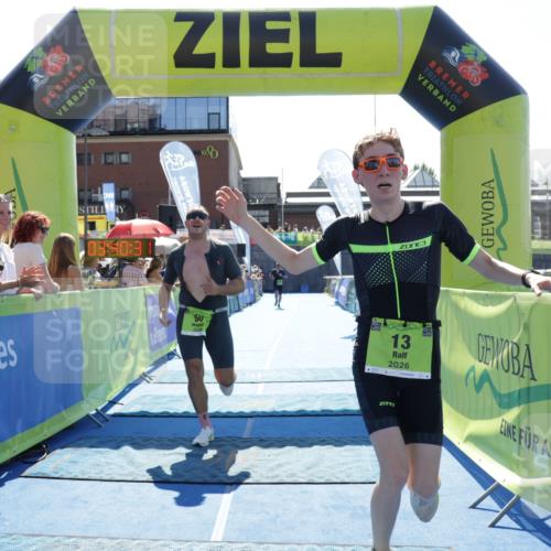 09.08.2026 - GEWOBA Citytriathlon Bremen Yannick Fuchs http://msf.ph/oto/9936532 09.08.2026 15:06:54 Ziel 13, 50, 177 meine-sportfotos.de